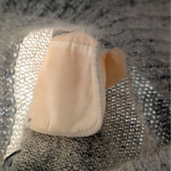 Vintage Silk Angora Beaded Sweater Womens Size Medium Gray Art Deco Mock Neck - Picture 8 of 14